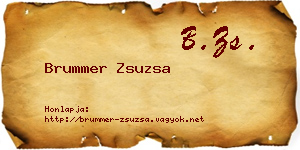 Brummer Zsuzsa névjegykártya